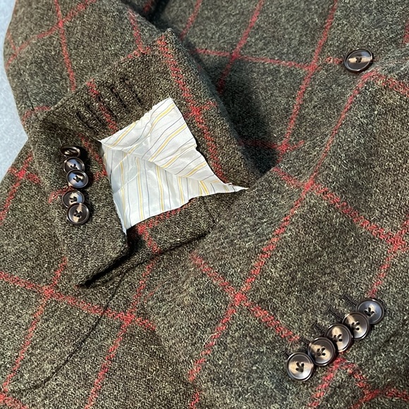 Devan Vincent Tweed Wool Sports Coat Jacket Blazer Medium Equestrian Safari Boho - Picture 10 of 13